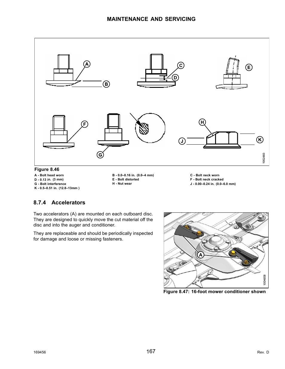 4accelerators, Accelerators, Maintenance and servicing | 4 accelerators | MacDon R85 Rotary Disc 16 Foot Pull-Type User Manual | Page 177 / 244