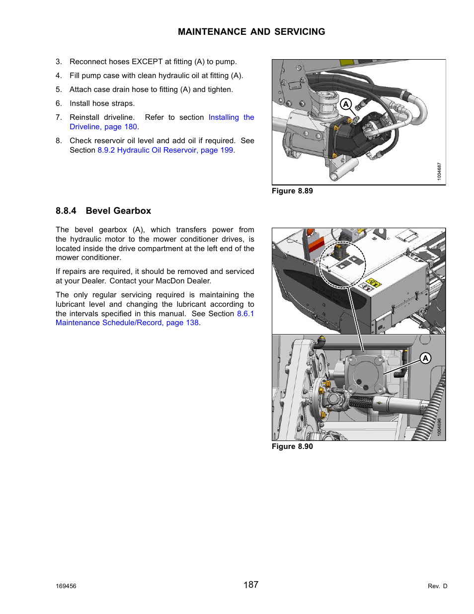 4bevel gearbox, Bevel gearbox | MacDon R85 Rotary Disc 16 Foot Pull-Type User Manual | Page 197 / 244