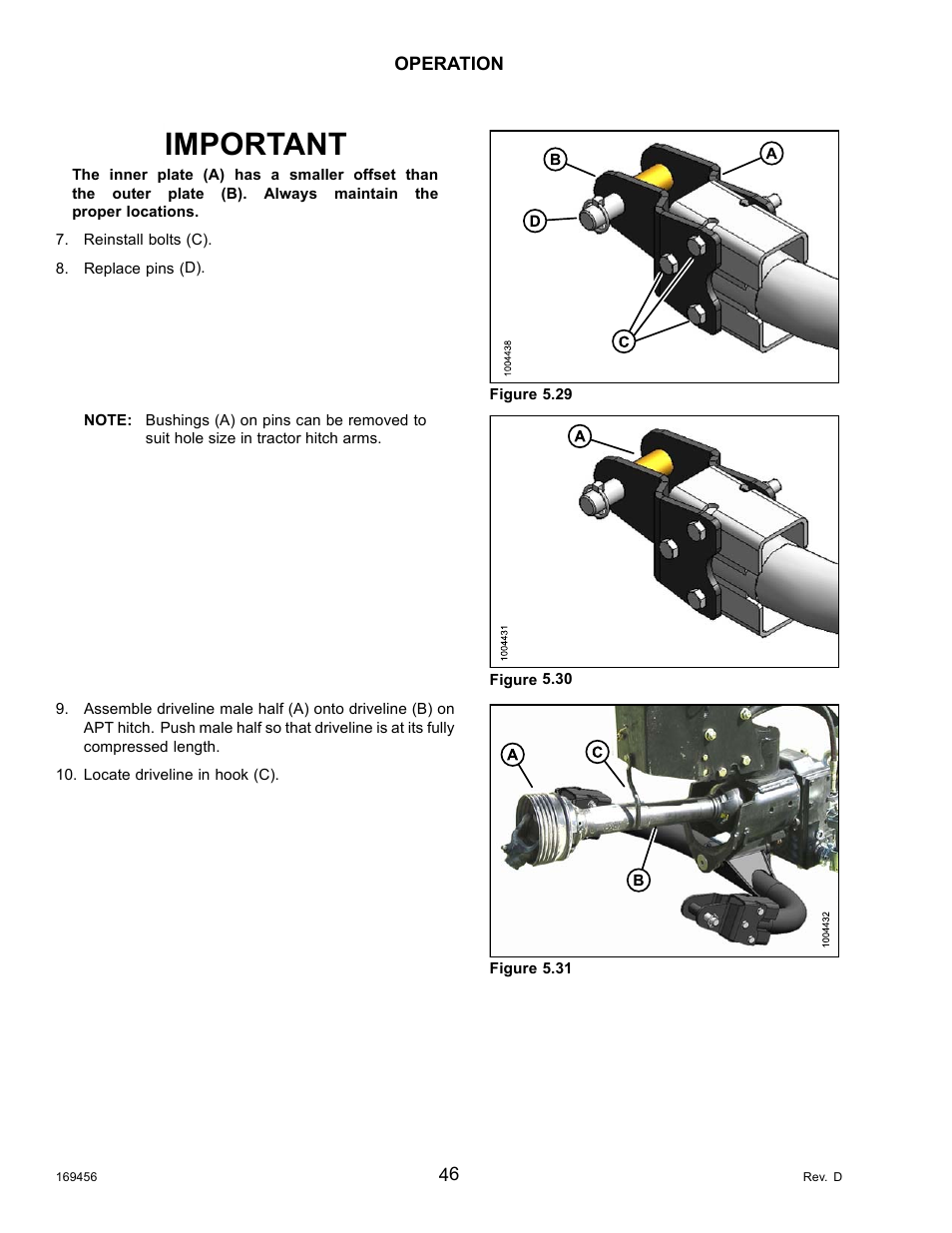 Important | MacDon R85 Rotary Disc 16 Foot Pull-Type User Manual | Page 56 / 244
