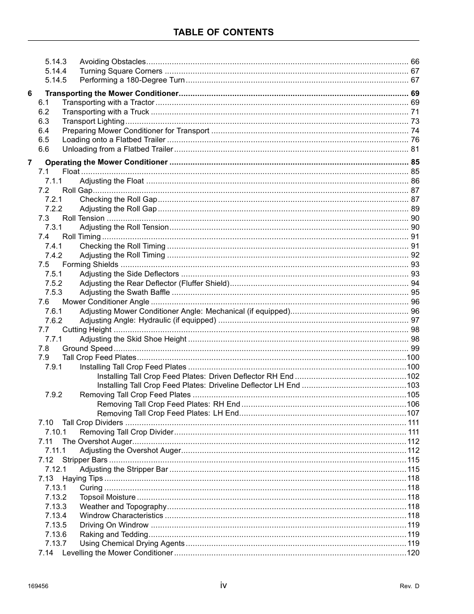 MacDon R85 Rotary Disc 16 Foot Pull-Type User Manual | Page 6 / 244