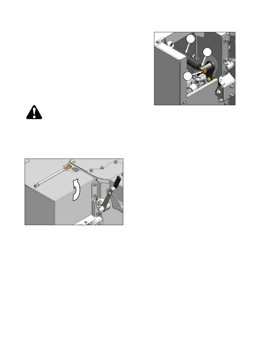 Danger | MacDon R85 Rotary Disc 13 Foot Pull-Type User Manual | Page 46 / 103
