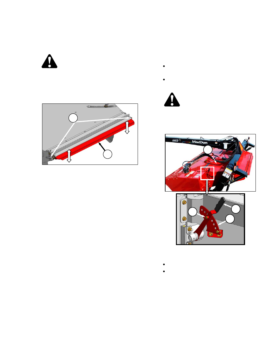 Danger | MacDon R85 Rotary Disc 13 Foot Pull-Type User Manual | Page 49 / 103