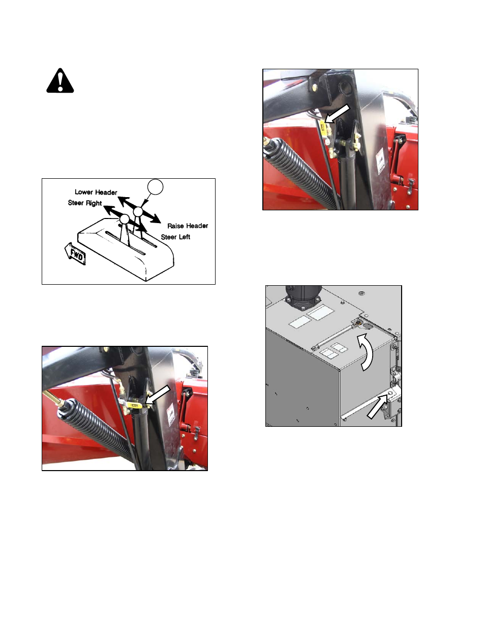 Warning | MacDon R85 Rotary Disc 13 Foot Pull-Type User Manual | Page 60 / 103