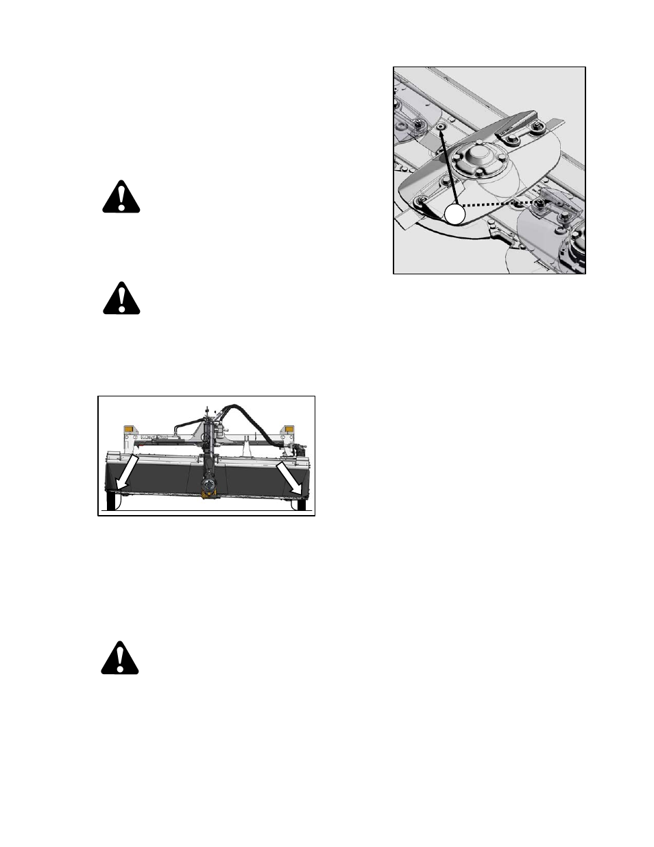Danger, Caution | MacDon R85 Rotary Disc 13 Foot Pull-Type User Manual | Page 69 / 103