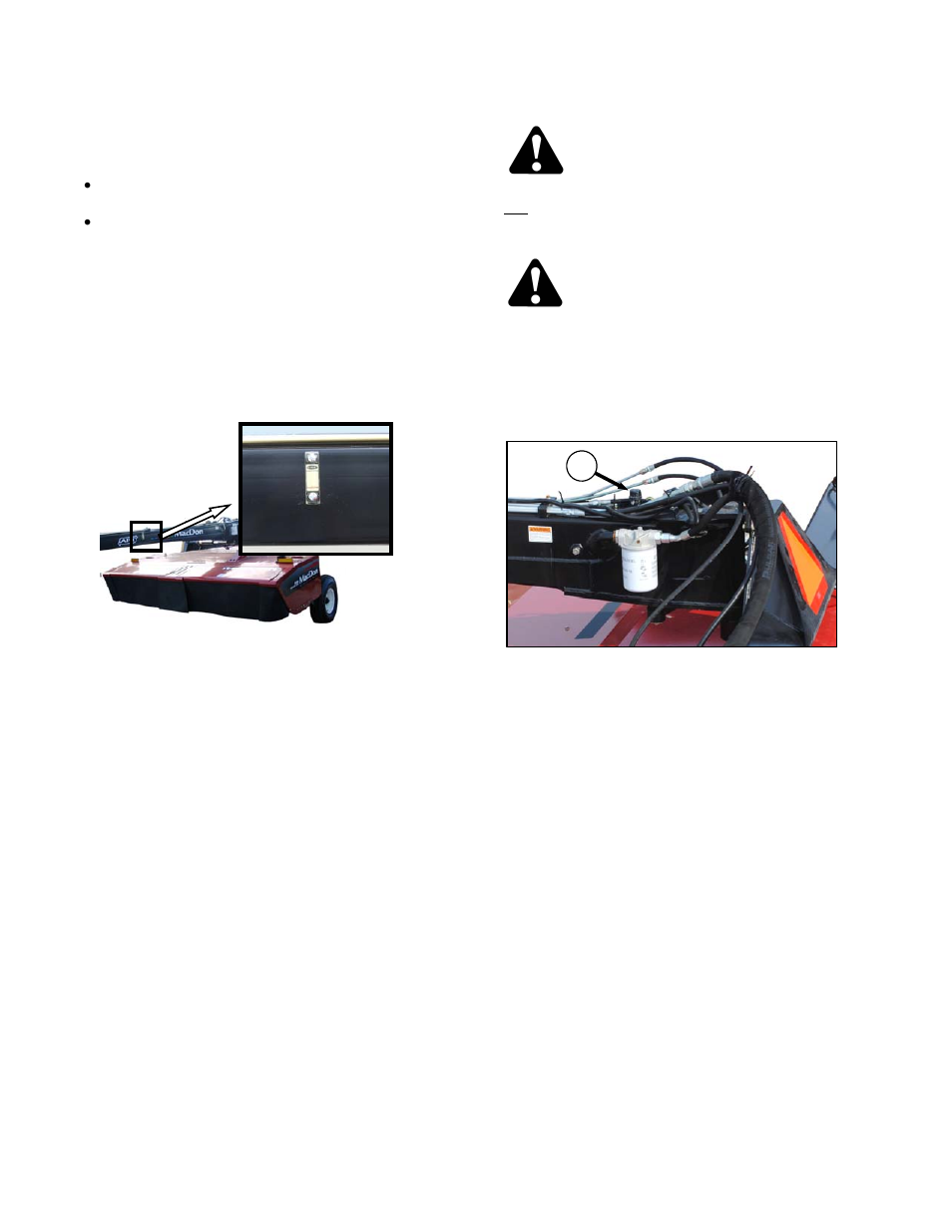 Warning, Danger | MacDon R85 Rotary Disc 13 Foot Pull-Type User Manual | Page 82 / 103