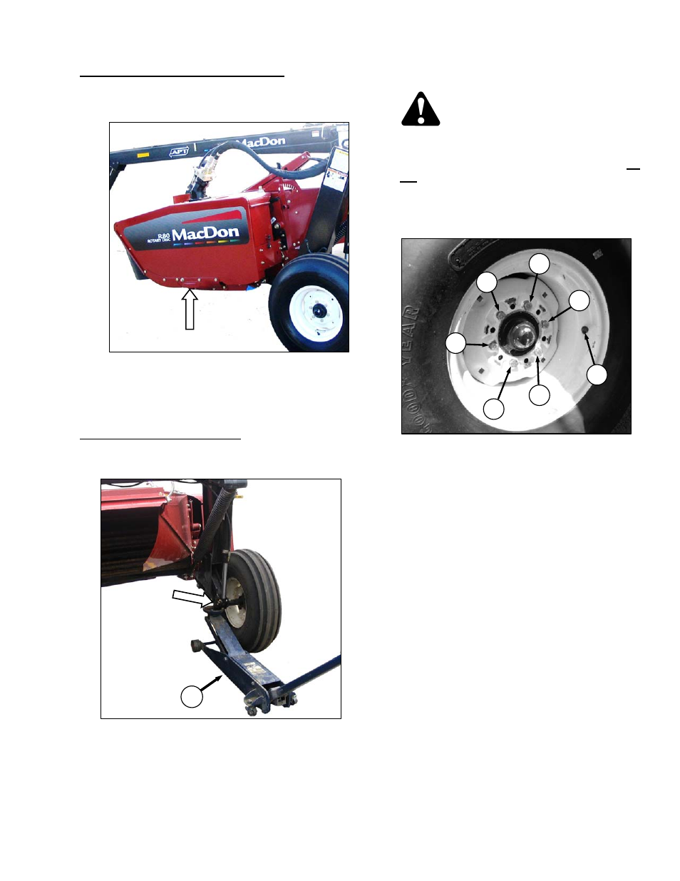 Caution | MacDon R85 Rotary Disc 13 Foot Pull-Type User Manual | Page 91 / 103