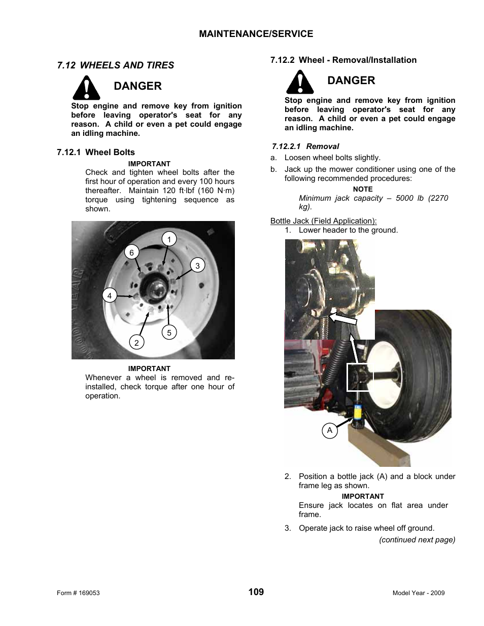 Danger | MacDon R80 Rotary Disc Pull-Type Windrower User Manual | Page 111 / 124