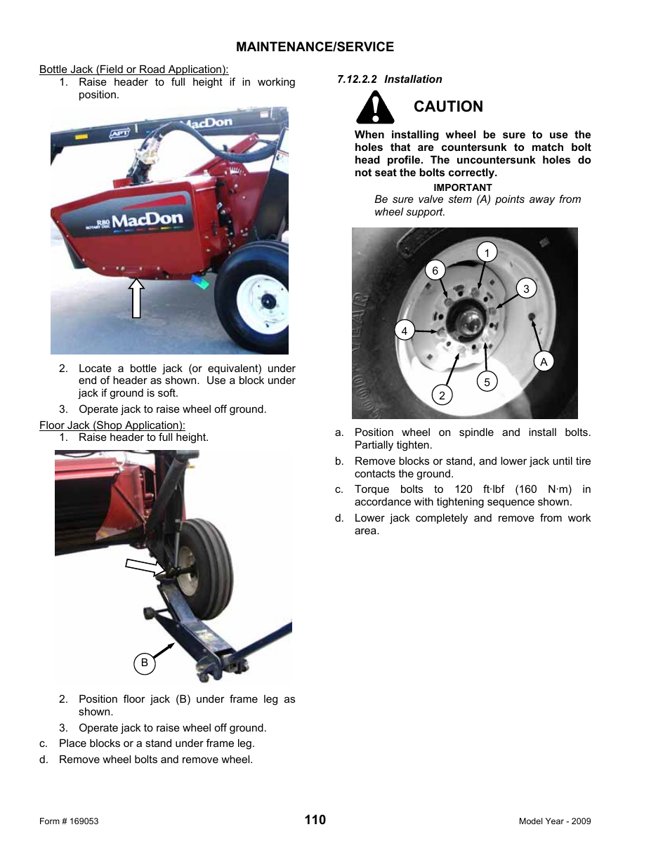 Caution | MacDon R80 Rotary Disc Pull-Type Windrower User Manual | Page 112 / 124