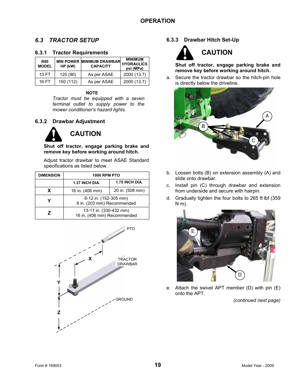 Caution | MacDon R80 Rotary Disc Pull-Type Windrower User Manual | Page 21 / 124
