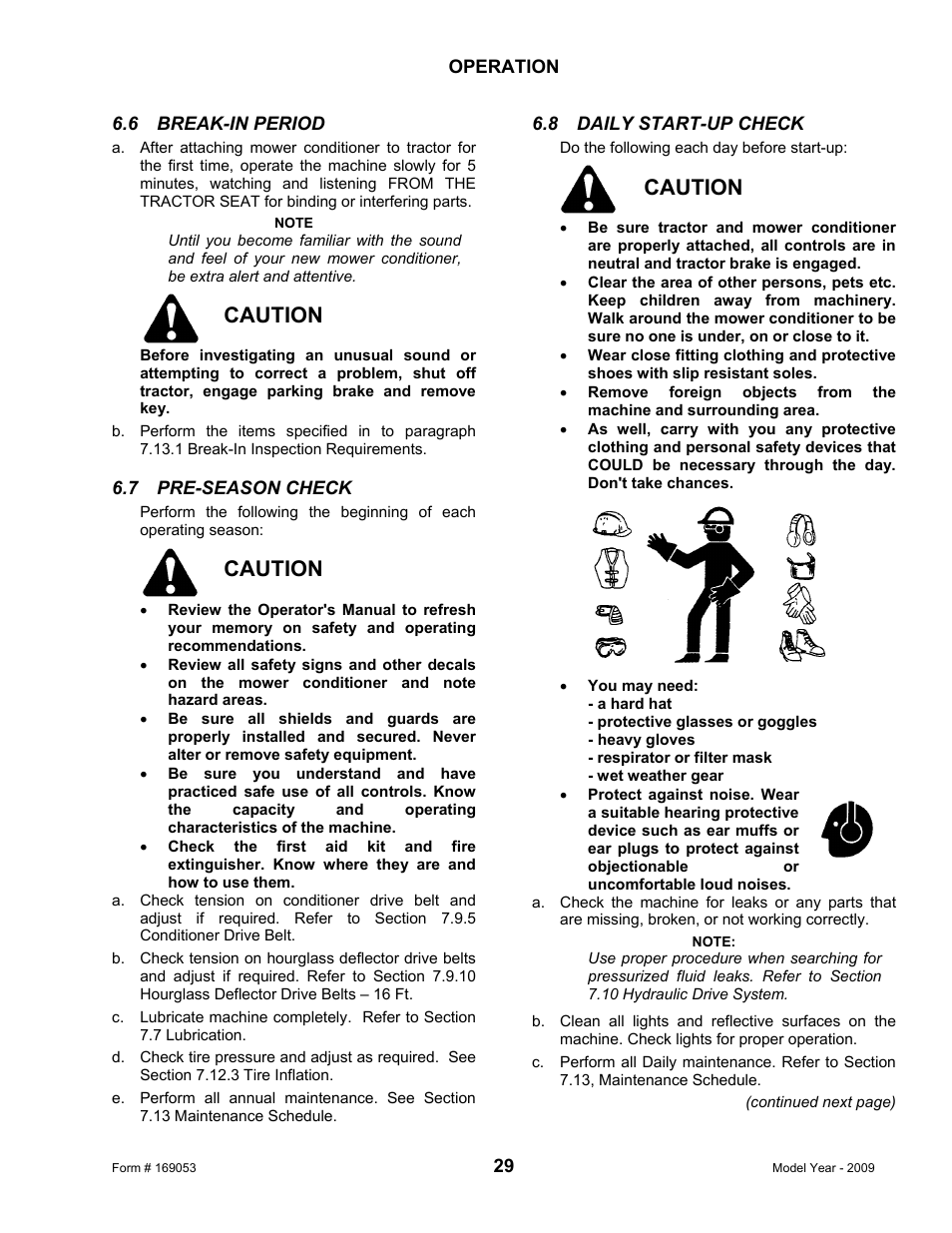 Caution | MacDon R80 Rotary Disc Pull-Type Windrower User Manual | Page 31 / 124