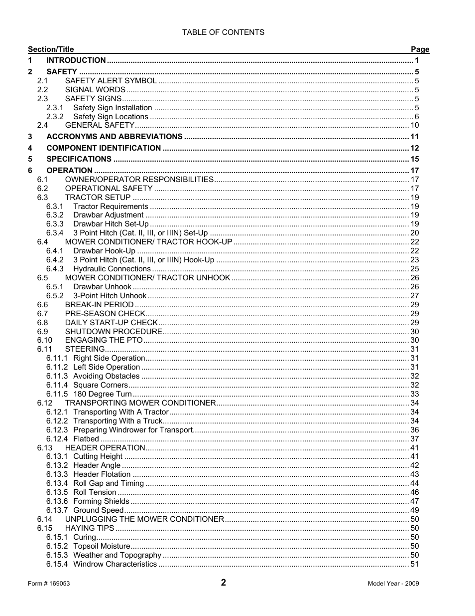 MacDon R80 Rotary Disc Pull-Type Windrower User Manual | Page 4 / 124