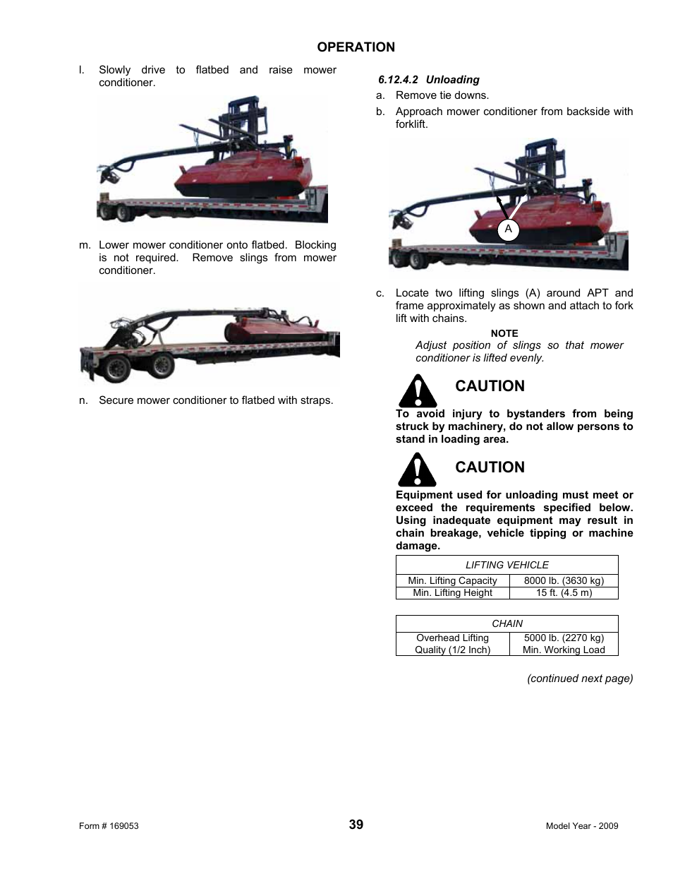 Caution | MacDon R80 Rotary Disc Pull-Type Windrower User Manual | Page 41 / 124