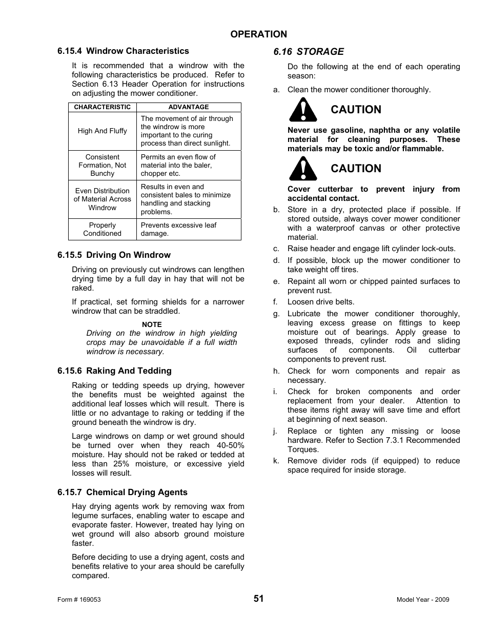 Caution | MacDon R80 Rotary Disc Pull-Type Windrower User Manual | Page 53 / 124