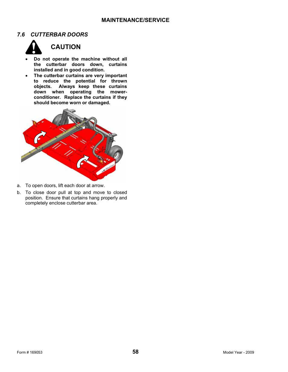 Caution | MacDon R80 Rotary Disc Pull-Type Windrower User Manual | Page 60 / 124