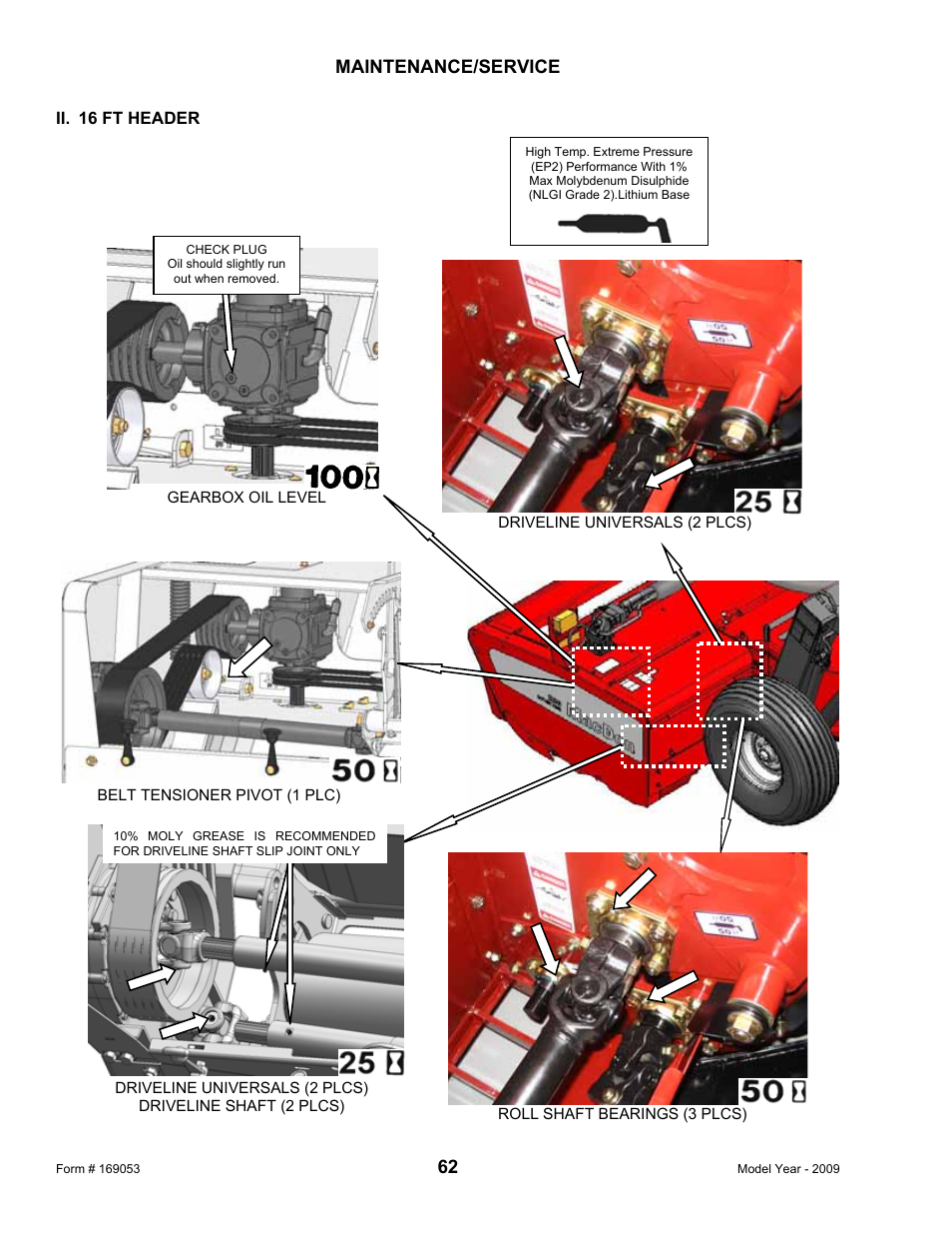 Maintenance/service | MacDon R80 Rotary Disc Pull-Type Windrower User Manual | Page 64 / 124