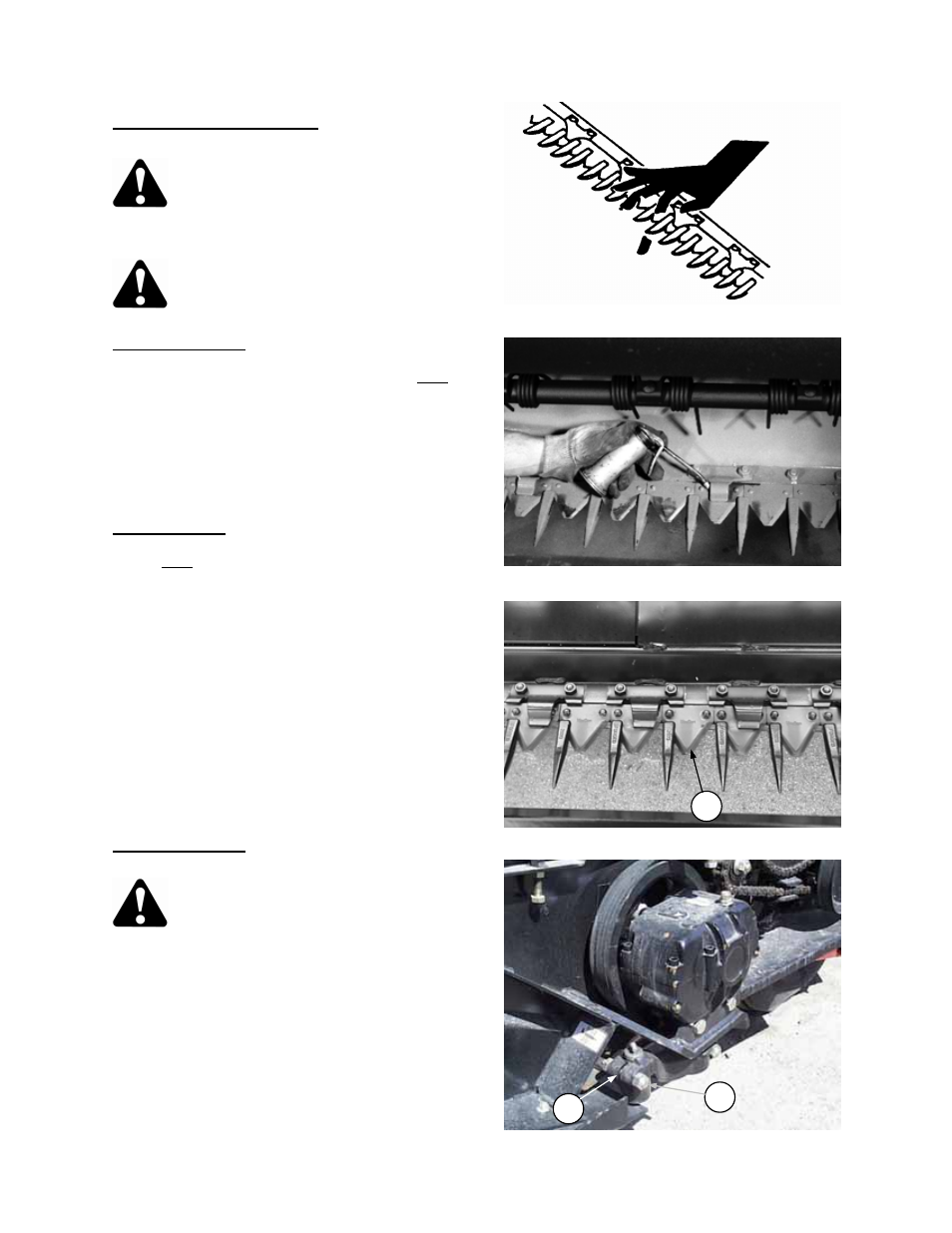 Maintenance/service | MacDon 5020 Mower Conditioner User Manual | Page 47 / 79