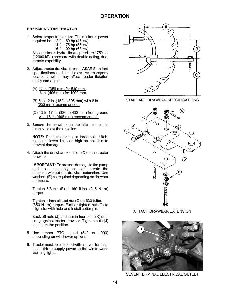 Operation | MacDon 5010 Mower Conditioner User Manual | Page 16 / 82