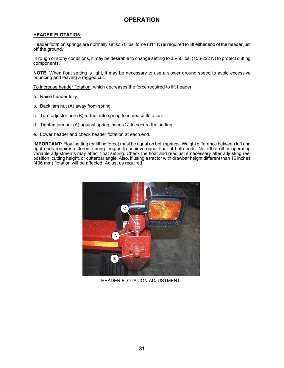 Operation | MacDon 5010 Mower Conditioner User Manual | Page 33 / 82