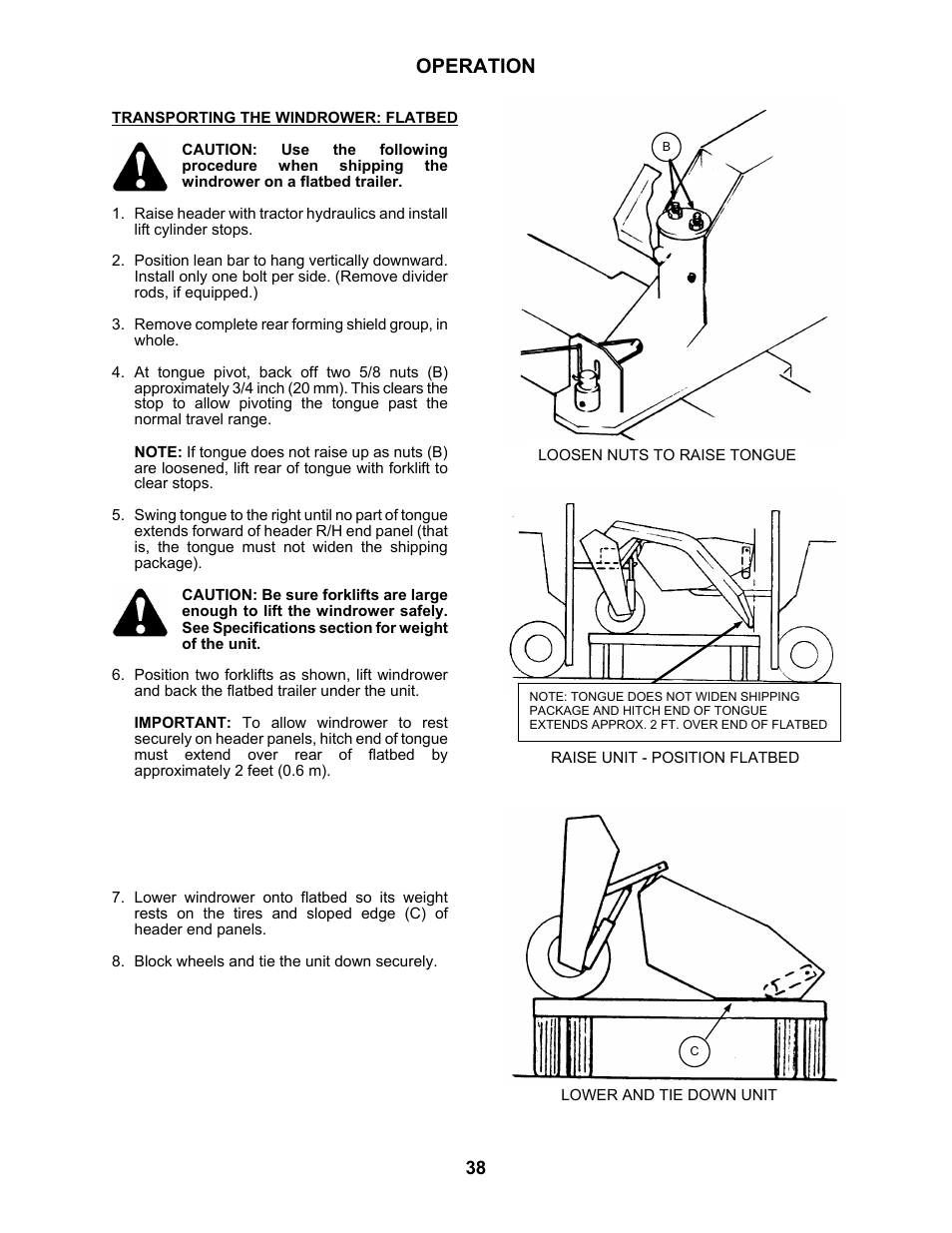 Operation | MacDon 5010 Mower Conditioner User Manual | Page 40 / 82