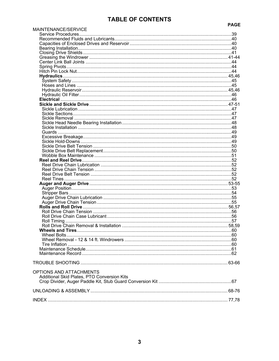 MacDon 5010 Mower Conditioner User Manual | Page 5 / 82