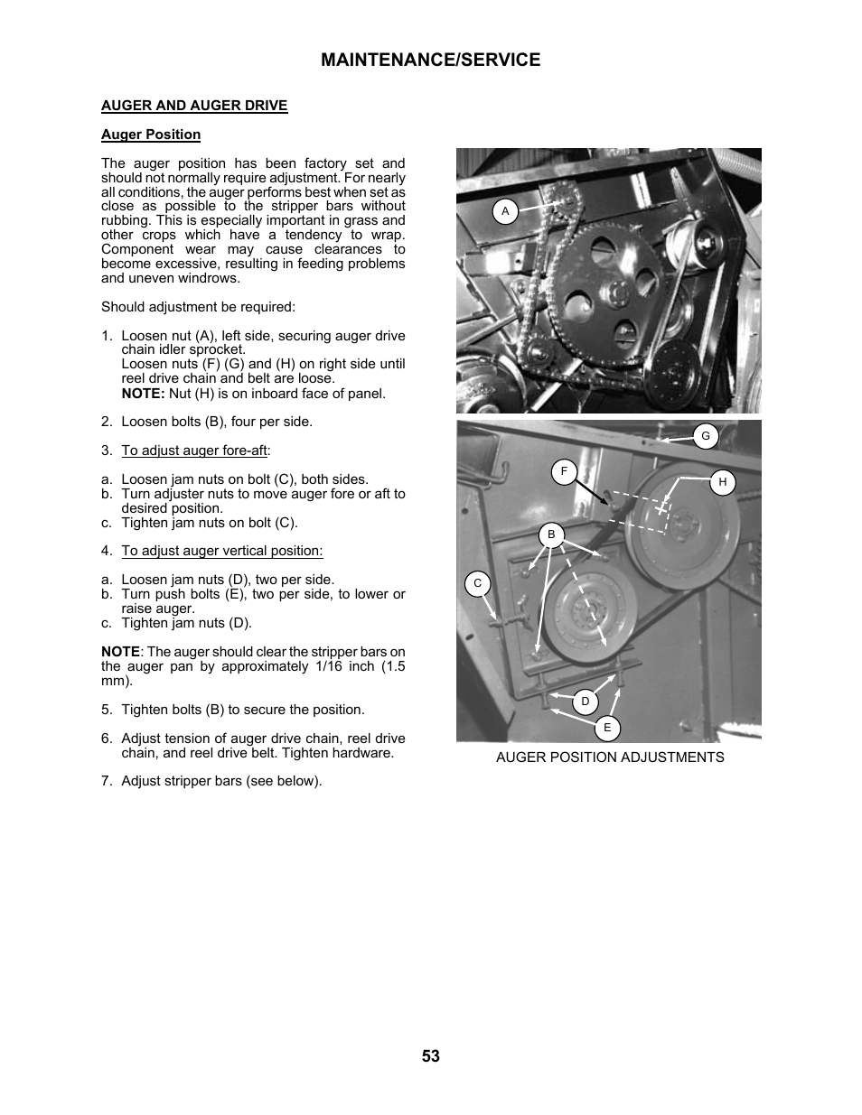 Maintenance/service | MacDon 5010 Mower Conditioner User Manual | Page 55 / 82