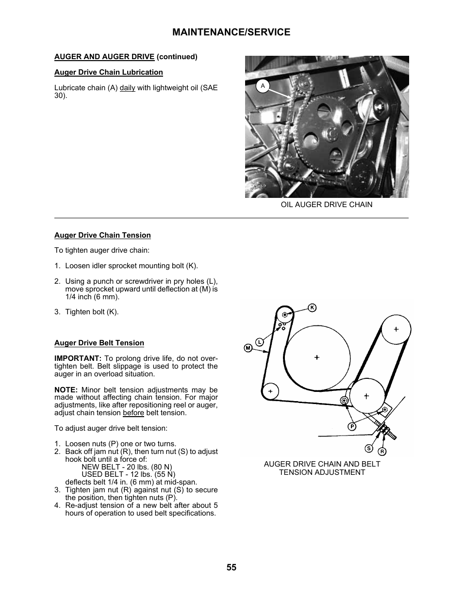 Maintenance/service | MacDon 5010 Mower Conditioner User Manual | Page 57 / 82