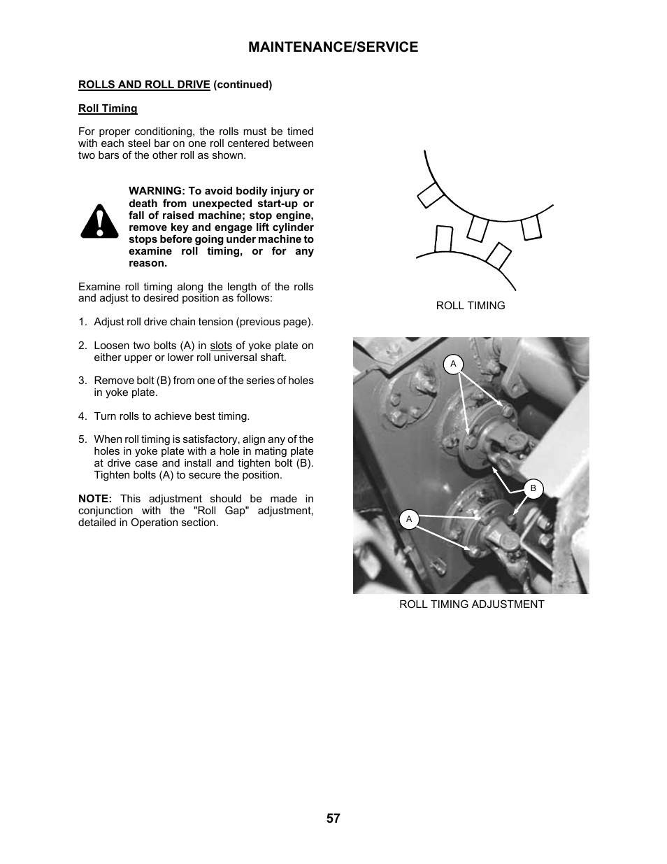 Maintenance/service | MacDon 5010 Mower Conditioner User Manual | Page 59 / 82