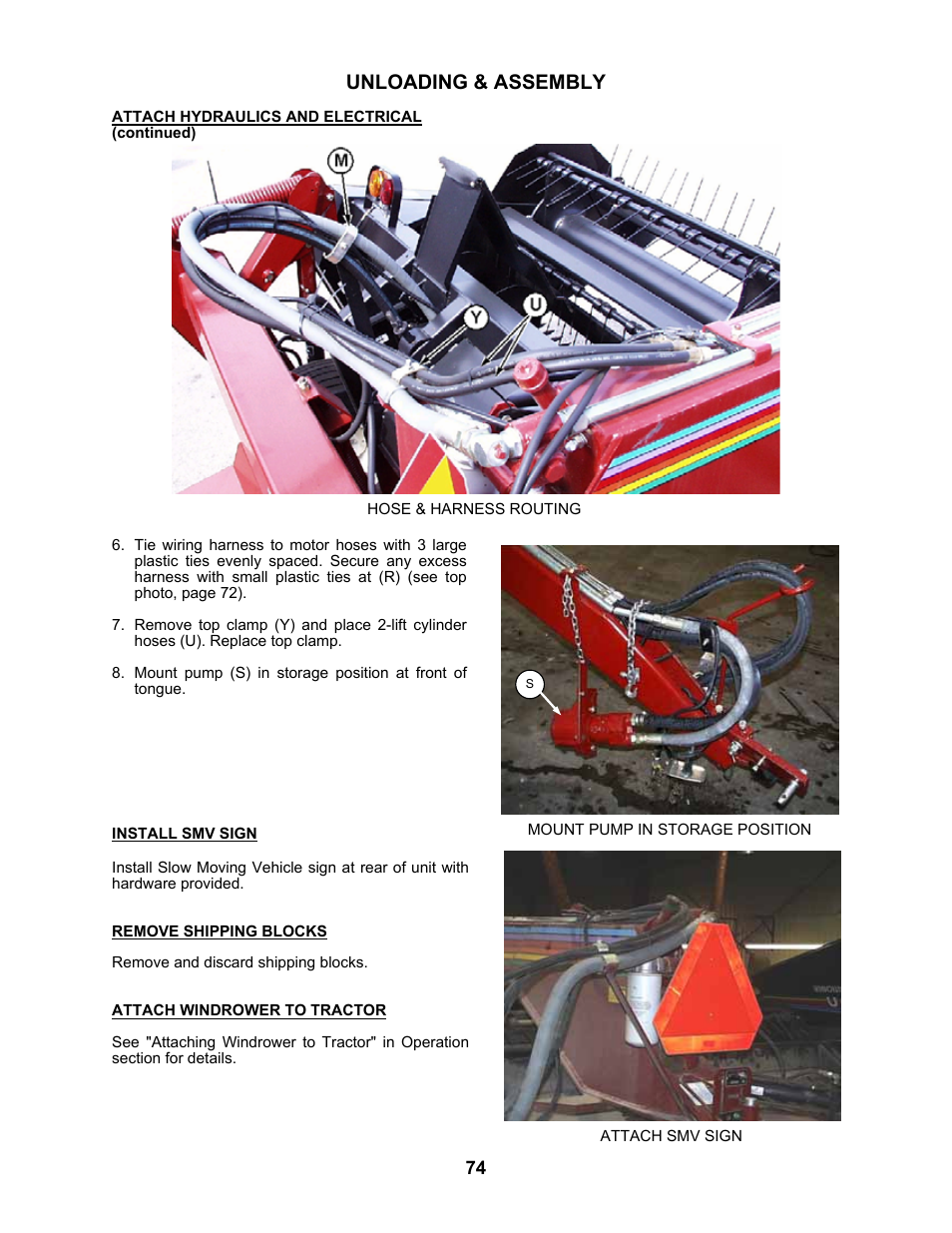 Unloading & assembly | MacDon 5010 Mower Conditioner User Manual | Page 76 / 82