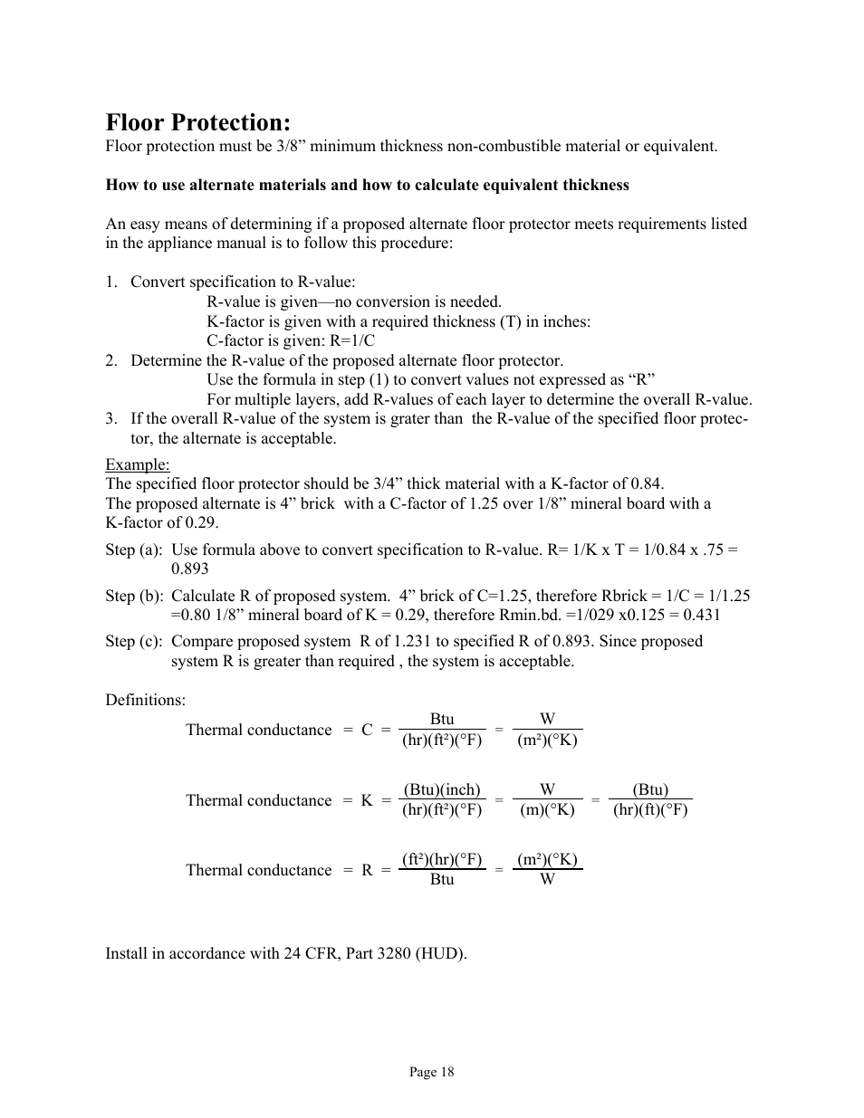 Floor protection | New Buck Corporation FS 21 User Manual | Page 20 / 33