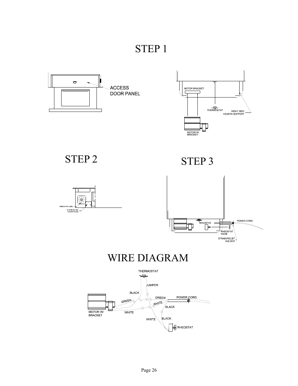 Step 1 step 2 step 3 wire diagram | New Buck Corporation FS 21 User Manual | Page 28 / 33