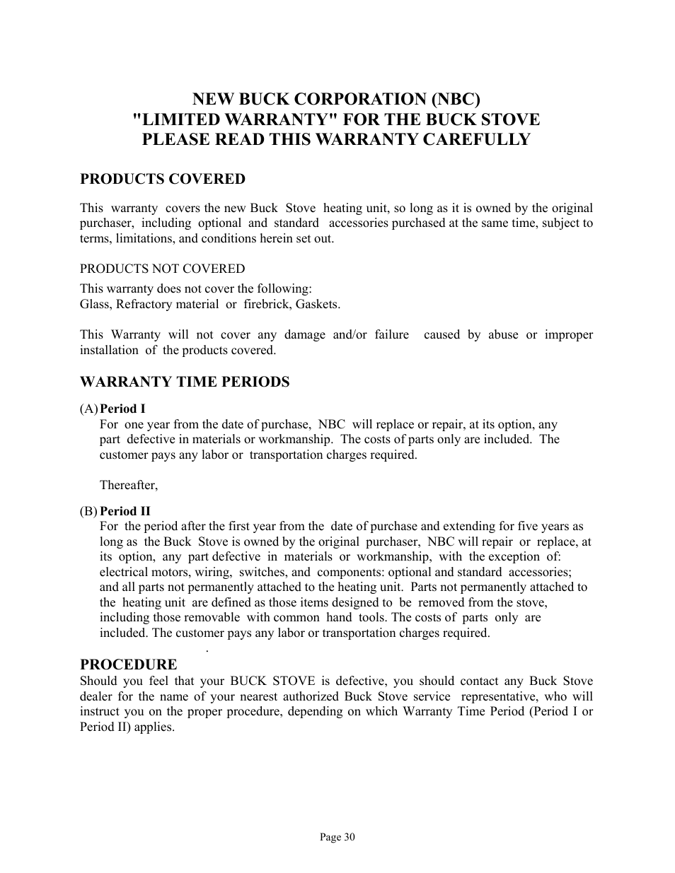 New Buck Corporation FS 21 User Manual | Page 32 / 33