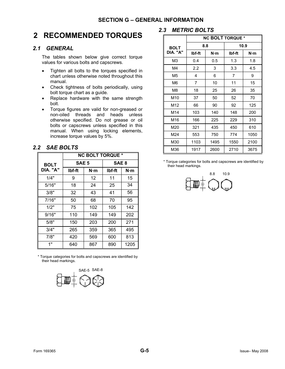 2 recommended torques | MacDon Double Windrow Attachment User Manual | Page 11 / 65