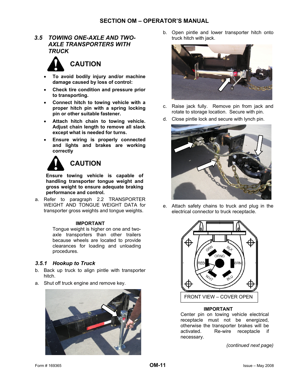 Caution | MacDon Double Windrow Attachment User Manual | Page 35 / 65