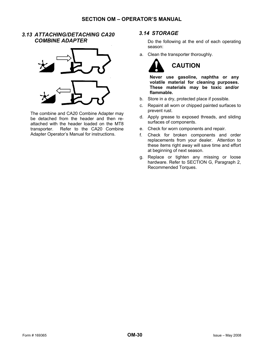 Caution | MacDon Double Windrow Attachment User Manual | Page 54 / 65