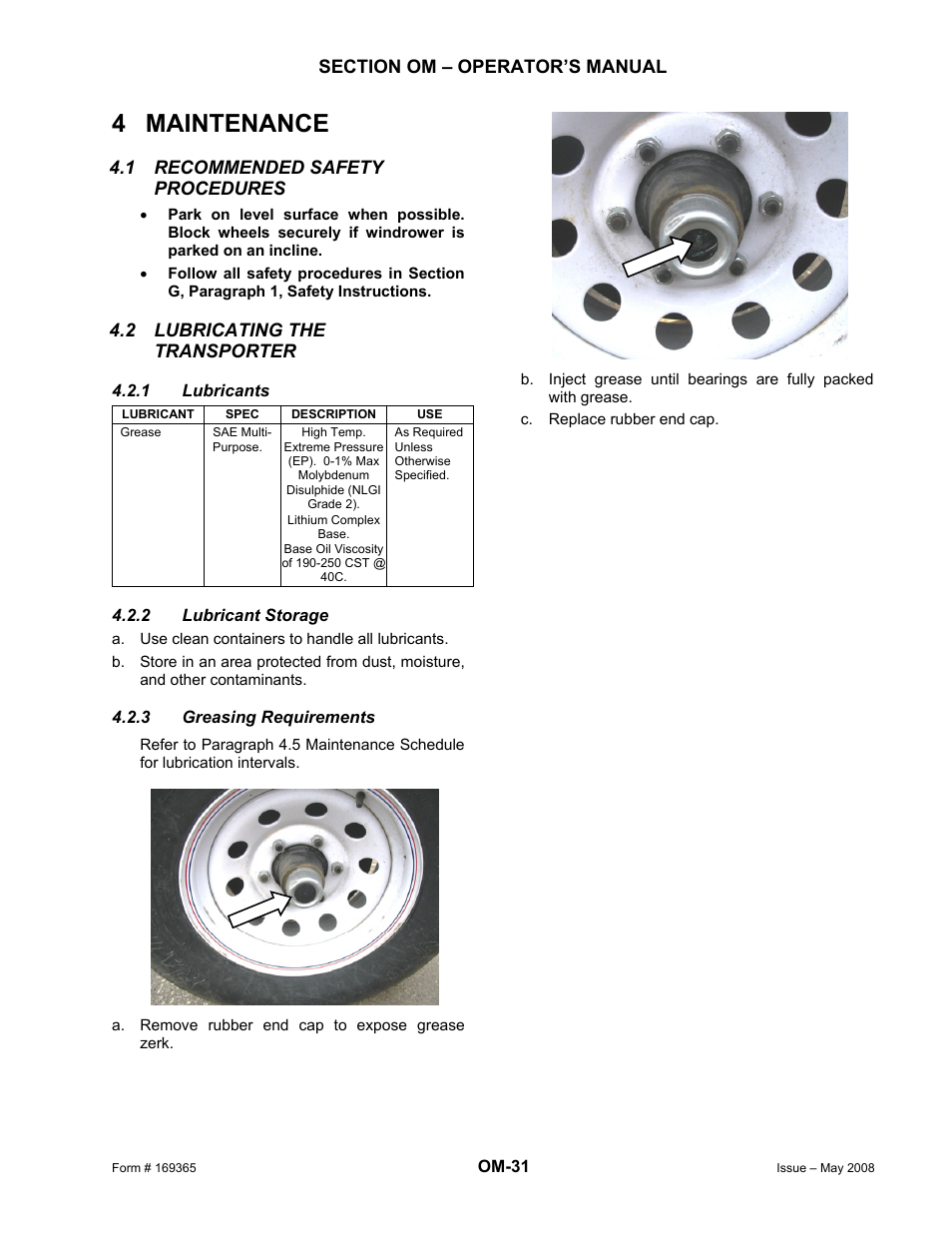 4 maintenance | MacDon Double Windrow Attachment User Manual | Page 55 / 65