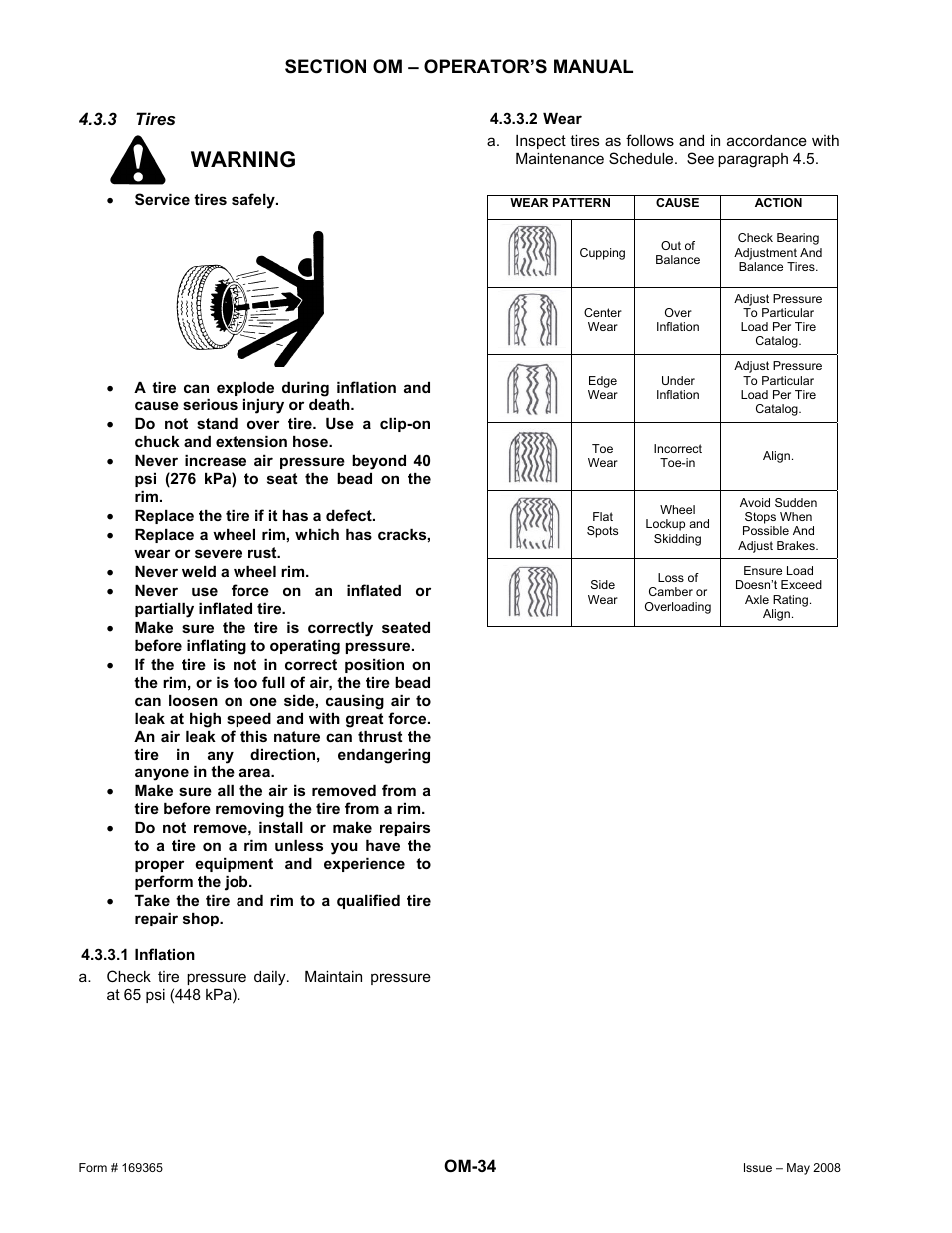Warning | MacDon Double Windrow Attachment User Manual | Page 58 / 65