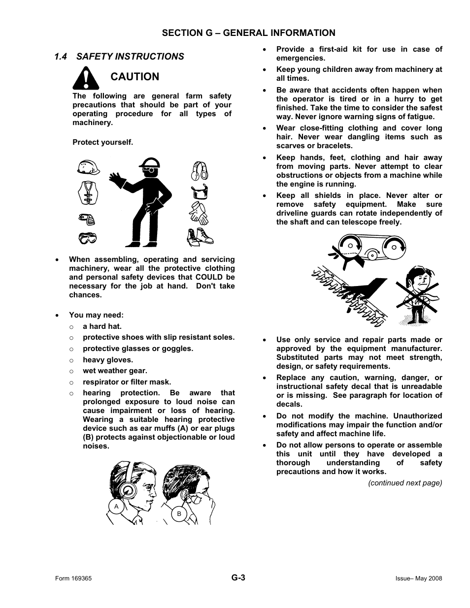 Caution | MacDon Double Windrow Attachment User Manual | Page 9 / 65