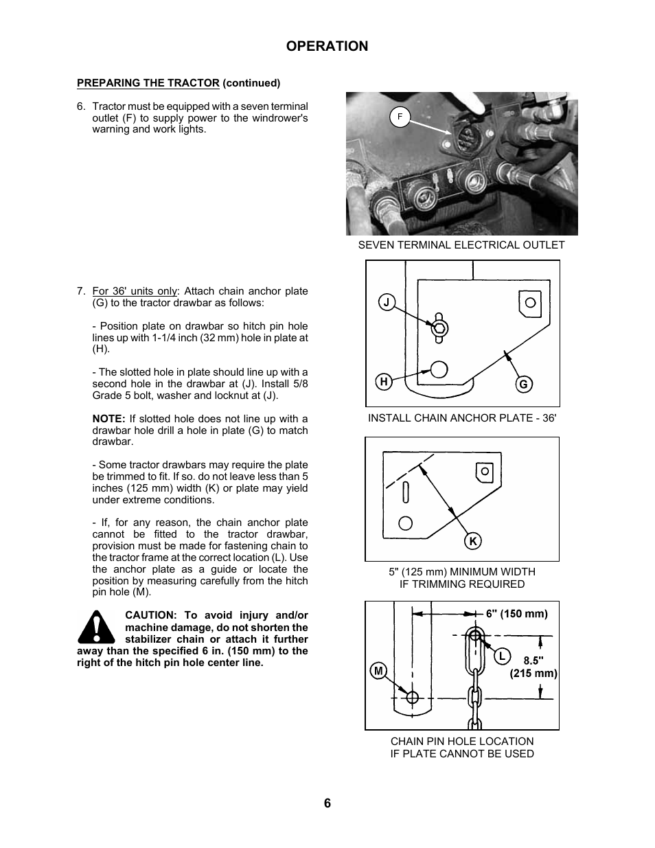 Operation | MacDon 3020 Pull-Type Windrower User Manual | Page 17 / 89