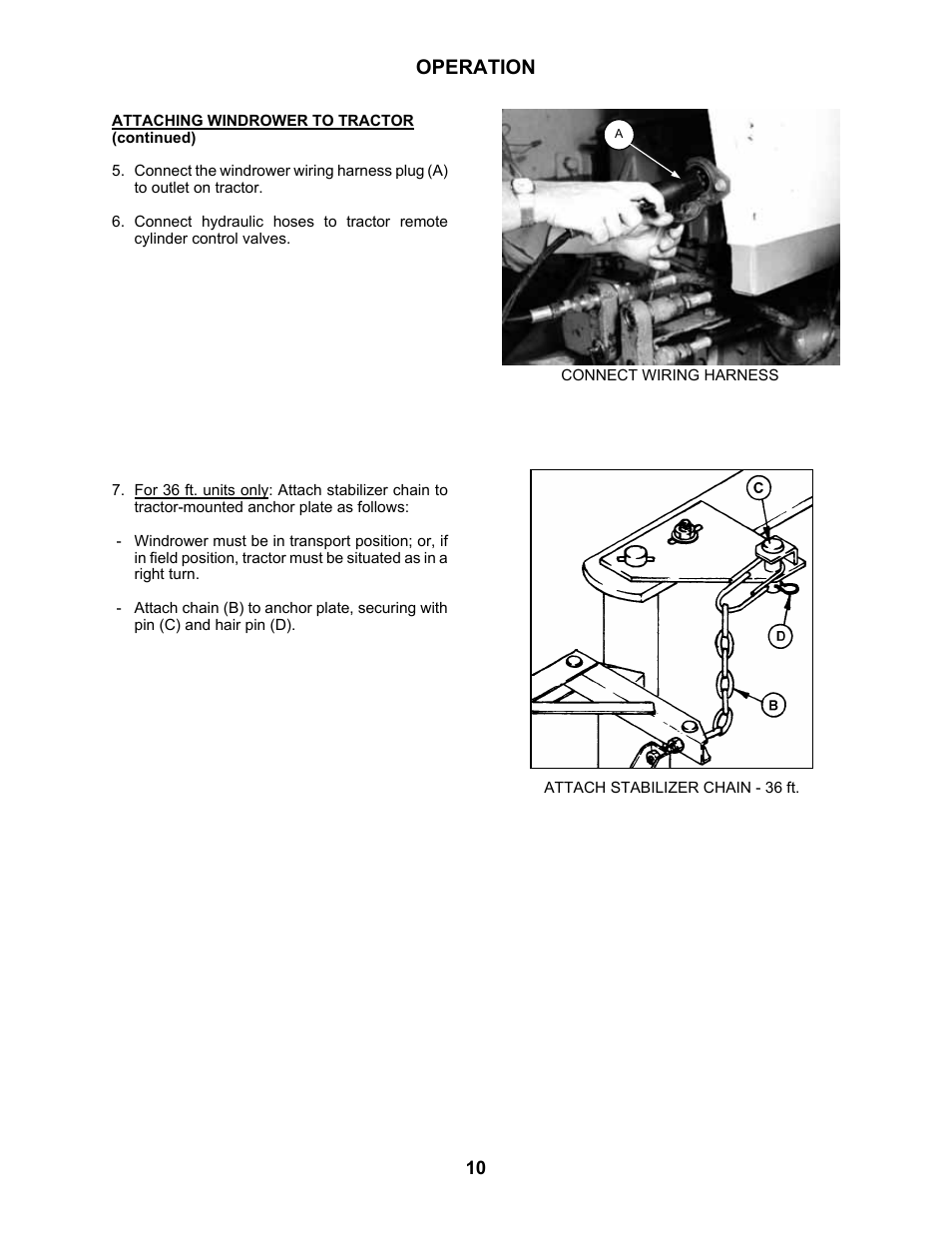 Operation | MacDon 3020 Pull-Type Windrower User Manual | Page 21 / 89