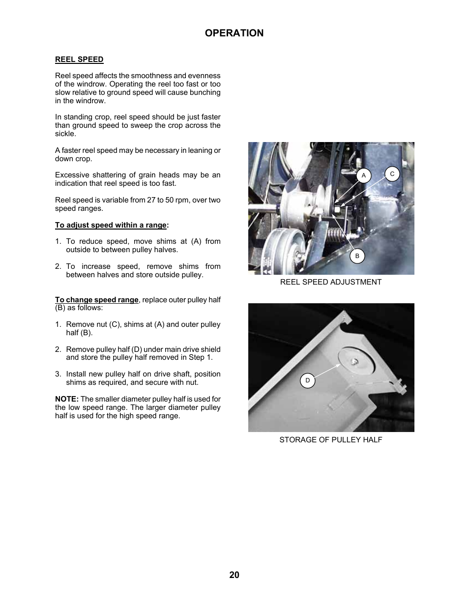 Operation | MacDon 3020 Pull-Type Windrower User Manual | Page 31 / 89