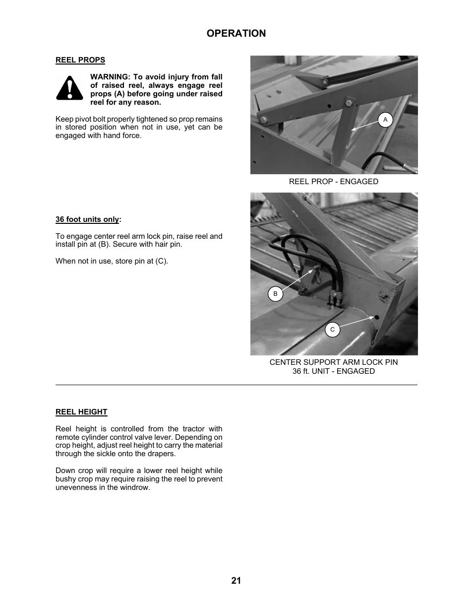 Operation | MacDon 3020 Pull-Type Windrower User Manual | Page 32 / 89