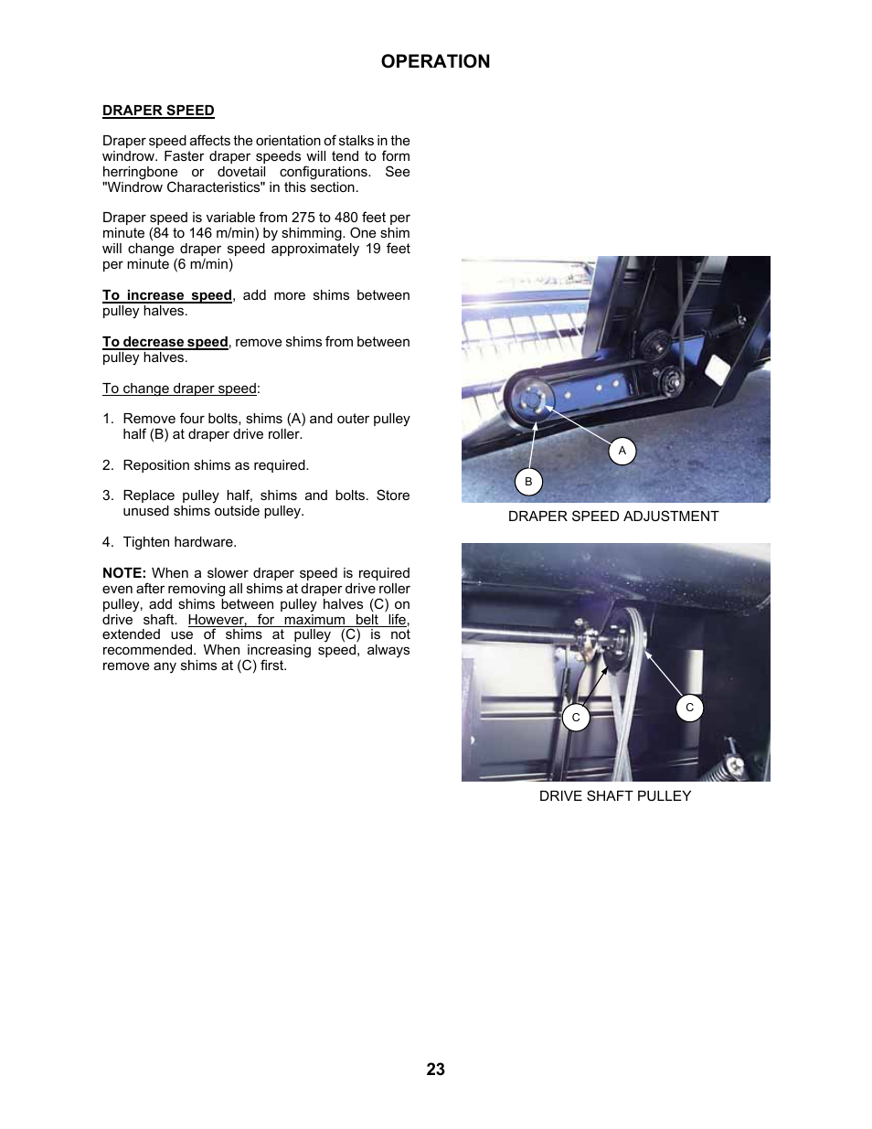 Operation | MacDon 3020 Pull-Type Windrower User Manual | Page 34 / 89