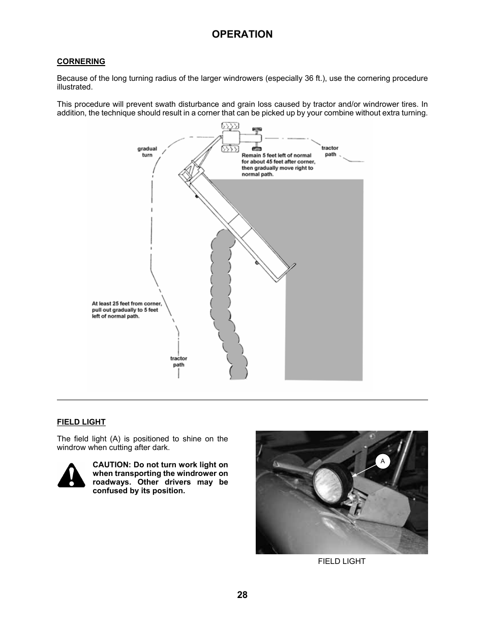 Operation | MacDon 3020 Pull-Type Windrower User Manual | Page 39 / 89