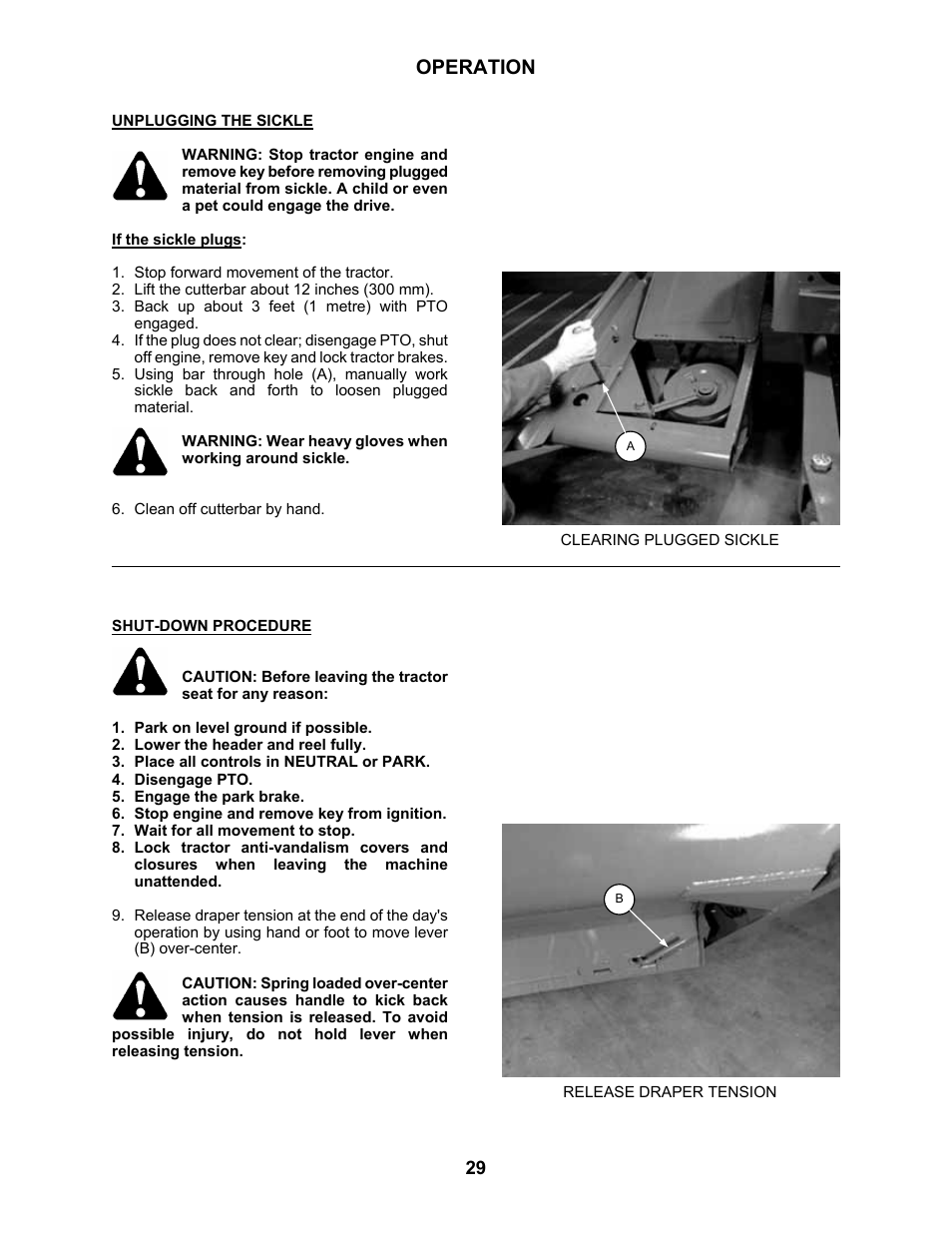 Operation | MacDon 3020 Pull-Type Windrower User Manual | Page 40 / 89