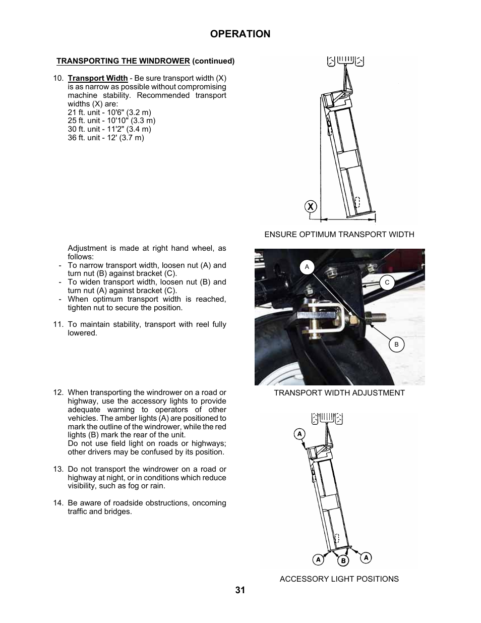 Operation | MacDon 3020 Pull-Type Windrower User Manual | Page 42 / 89