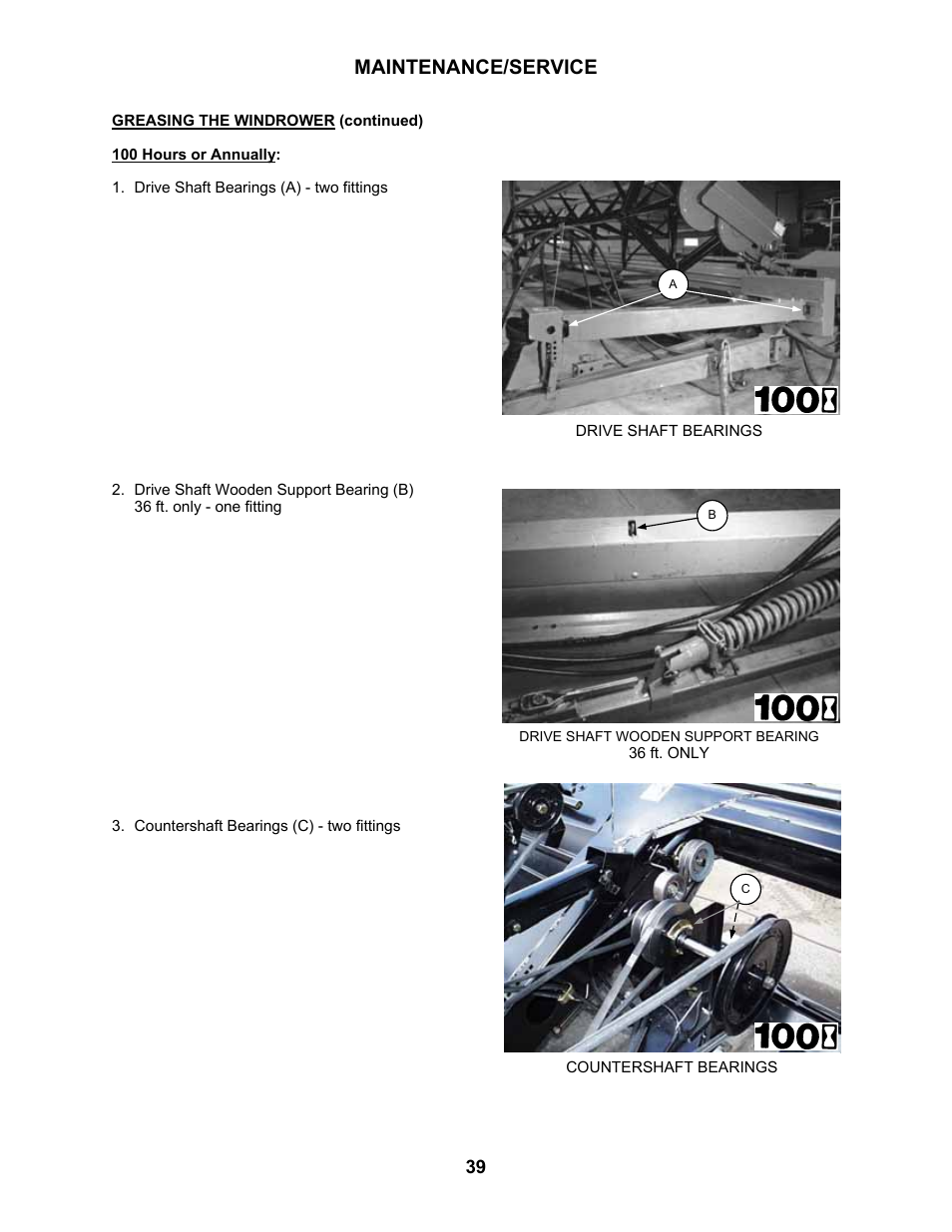 Maintenance/service | MacDon 3020 Pull-Type Windrower User Manual | Page 50 / 89
