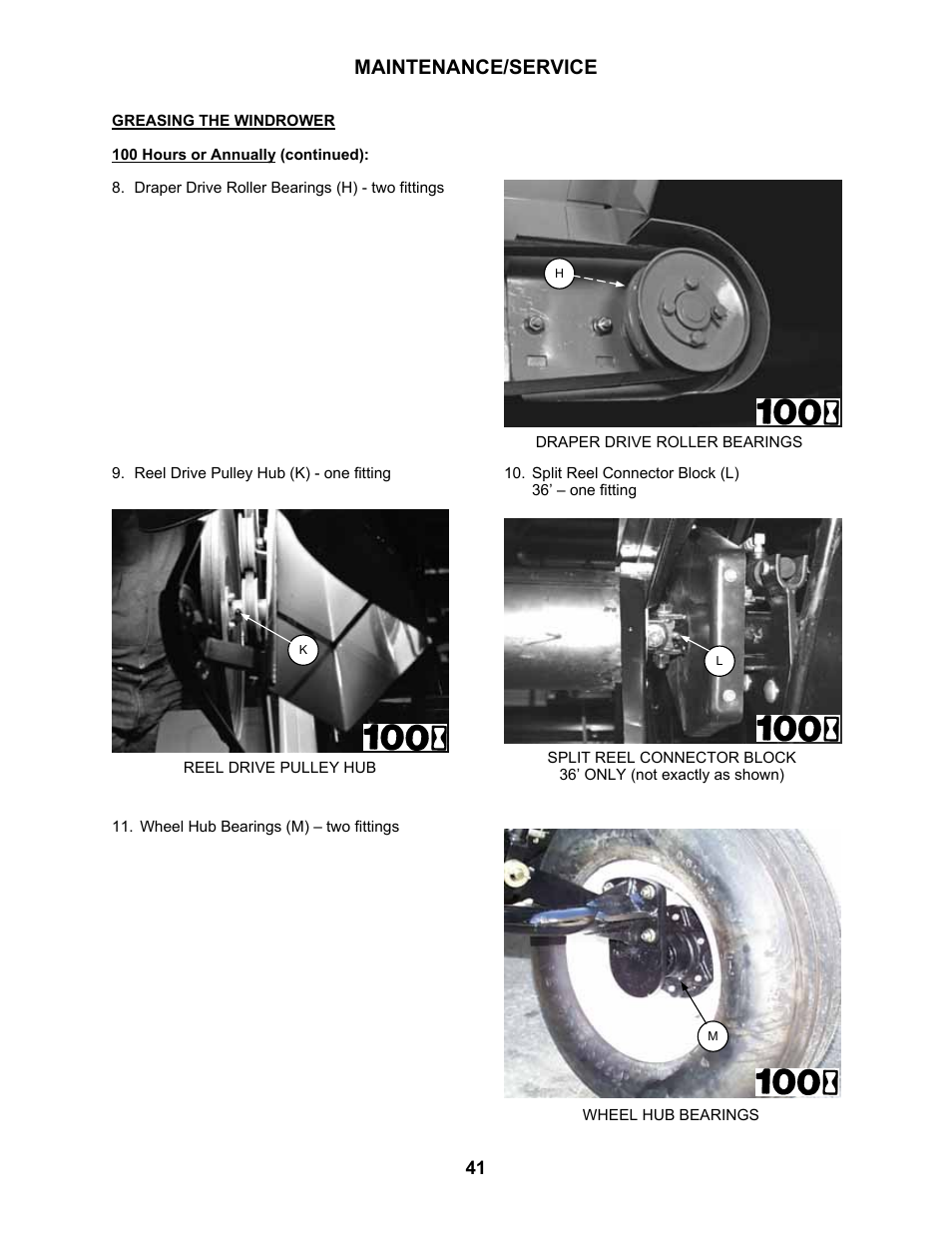 Maintenance/service | MacDon 3020 Pull-Type Windrower User Manual | Page 52 / 89