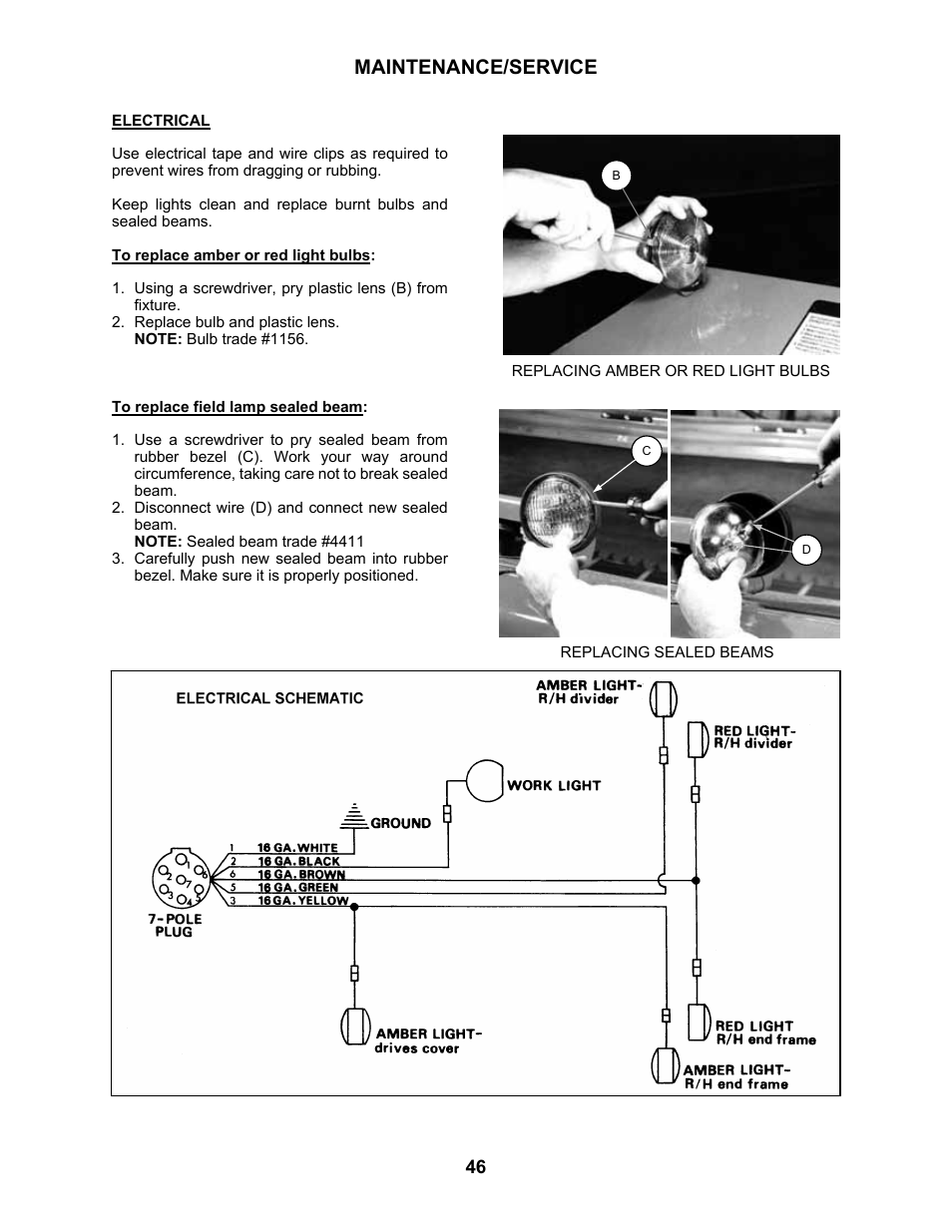 Maintenance/service | MacDon 3020 Pull-Type Windrower User Manual | Page 57 / 89