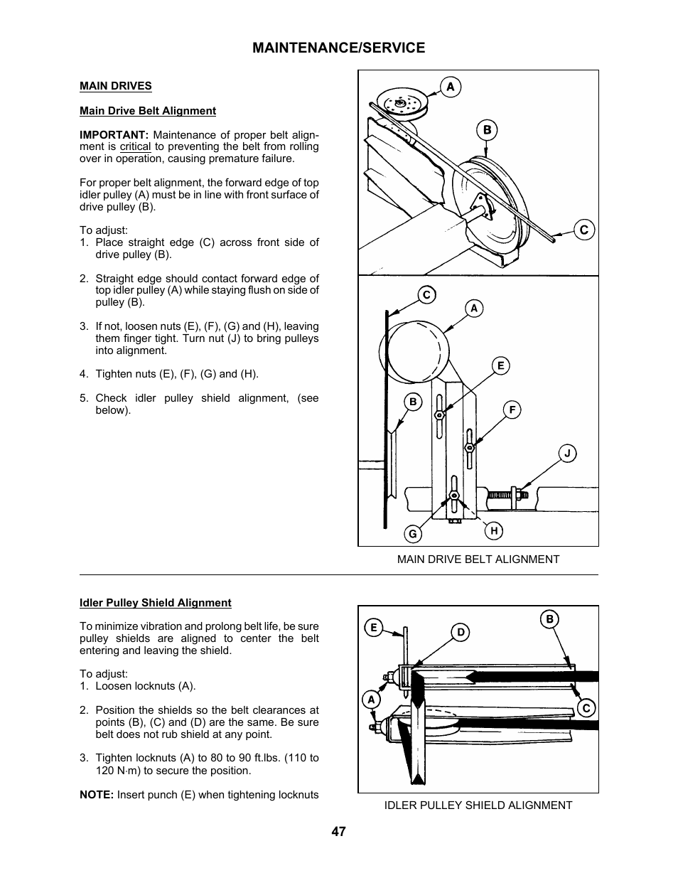 Maintenance/service | MacDon 3020 Pull-Type Windrower User Manual | Page 58 / 89