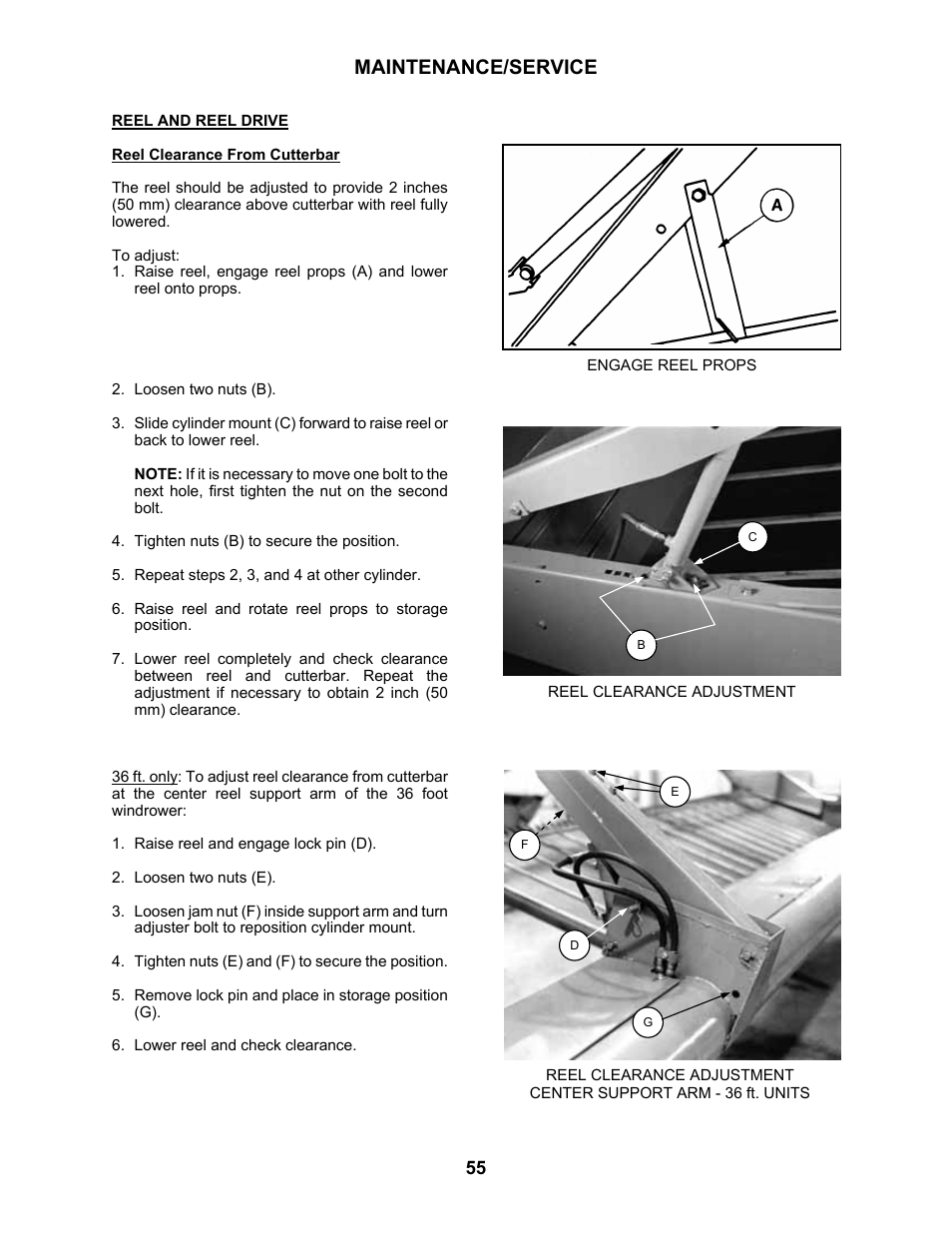 Maintenance/service | MacDon 3020 Pull-Type Windrower User Manual | Page 66 / 89